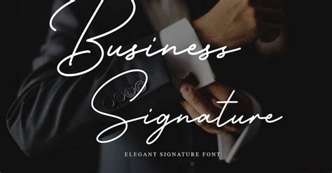 Business Signature - Elegant Corporate Font, Fonts - Envato Elements