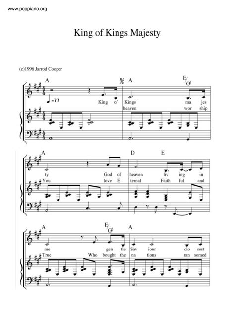 Spiritual-King Of Kings, Majesty Sheet Music pdf, - Free Score Download ★