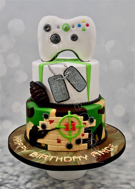 Pièce montée d'anniversaire originale Thème Jeu Video Call of Duty Manette de jeu Xbox Cake ...