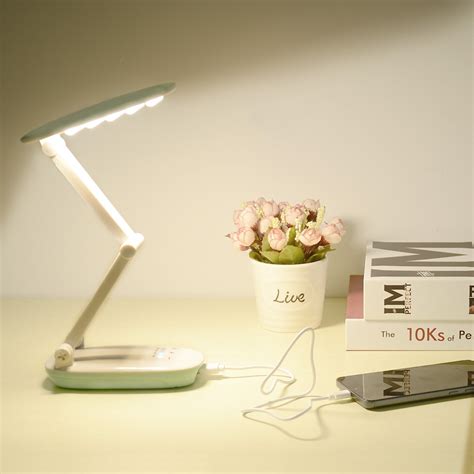18650 Battery Portable Led Desk Lamp 4 Modes Dimmer Folding 3 Layer Body Table Light ...