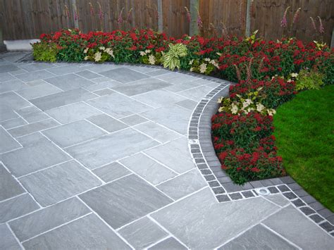 Stone Grey Sandstone paving is part of the AWBS Exclusive Indians Sandstone Paving range and ...