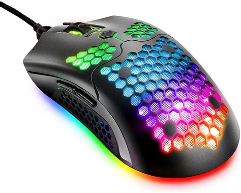 Lightweight Wired Gaming Mouse, 26 RGB Backlit USB Gaming Mice & 7 Buttons Programmable Driver ...