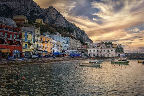 Sunset at Capri island, Italy 🇮🇹 • Ph. Oscar Mazza | Capri island ...