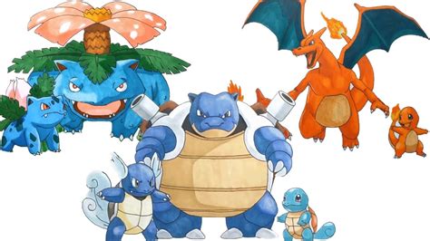 Pokemon Kanto Starters Evolved