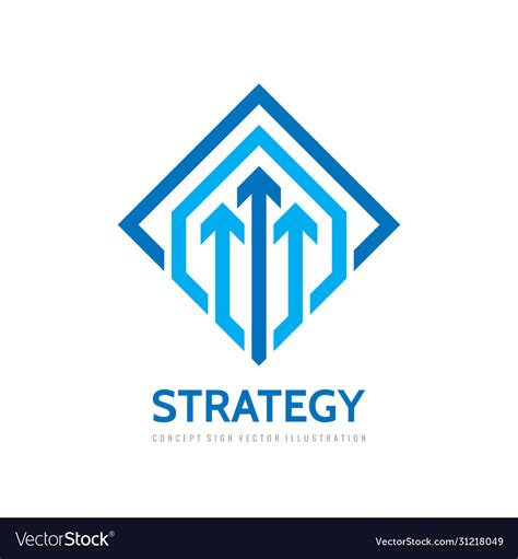 Business strategy logo template concept Royalty Free Vector