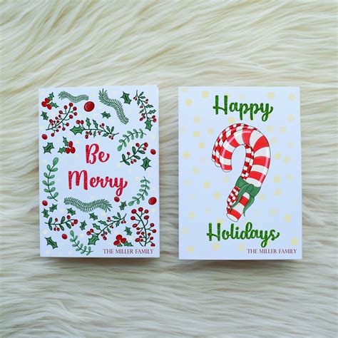 Personalized Christmas Cards Custom Christmas Cards Set - Etsy