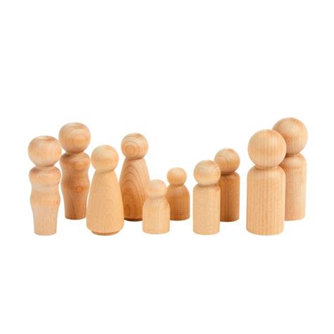 DYO Wooden People Shapes - 10 Pieces