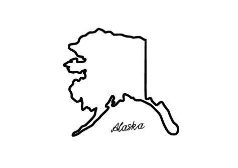 Alaska Country Outline Graphic by Filucry · Creative Fabrica