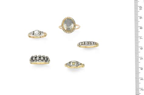 Bonhams : A collection of antique rings, mid 18th century - early 19th ...