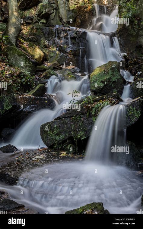 Waterfalls In The Uk Peak District Stock Photo - Alamy