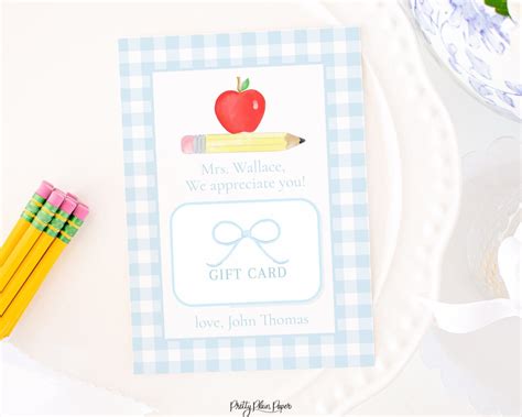 Teacher Appreciation Gift Card Printable Teacher Printable Download ...