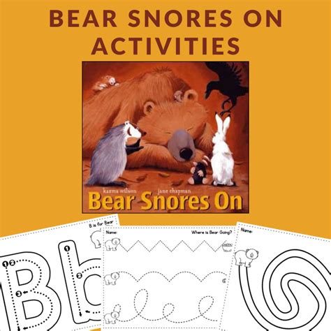 Bear Snores On Activities