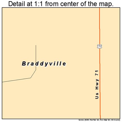 Braddyville Iowa Street Map 1907930