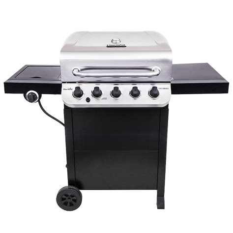 Char-Broil Performance Black and Stainless 5-Burner Liquid Propane Gas Grill with 1 Side Burner ...