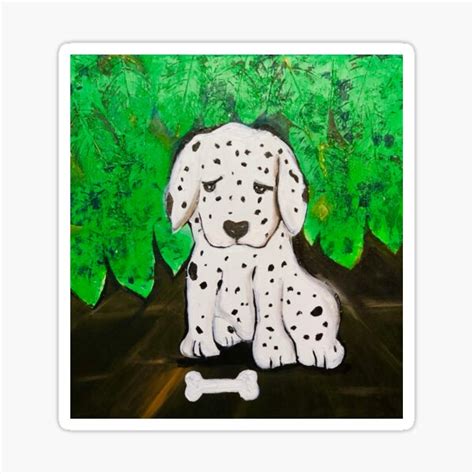 "Sad Dalmatian" Sticker by AmeOzean | Redbubble