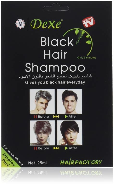 Amazon.com: Instant Hair Dye - Black Hair Shampoo - (3) Black Colour - Simple to Use - Last 30 ...