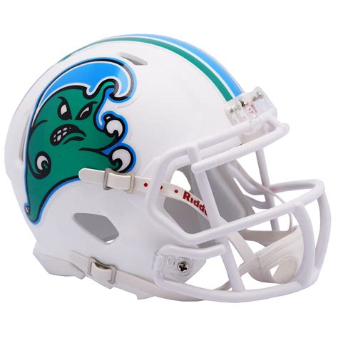 Riddell NCAA Tulane Green Wave Angry Wave Speed Mini Football Helmet