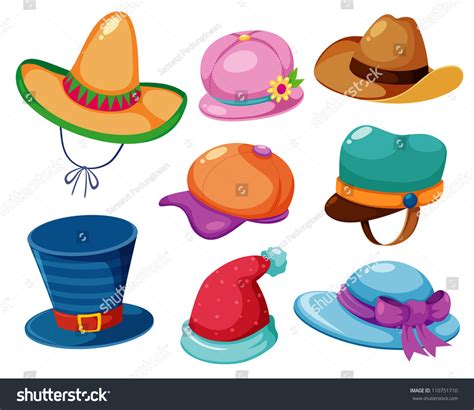 Hat Vector Set Stock Vector 110751710 - Shutterstock