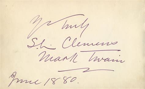 Autograph - 1124202 - Bold dual signatures, S. L. Clemens / Mark Twain, on an album page, June 1880