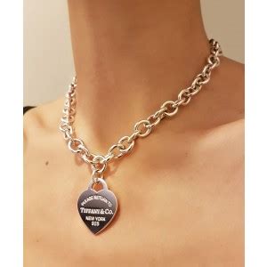 Tiffany & Co. Return to Tiffany Sterling Silver Heart Tag Necklace ...