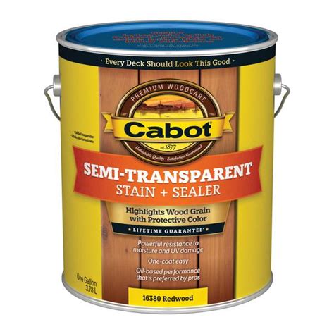 Cabot 1 Gallon Semi - Transparent Deck & Siding Stain, Redwood - 140 ...