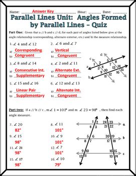 Parallel Lines And Transversals Practice Worksheet Worksheets for all ...