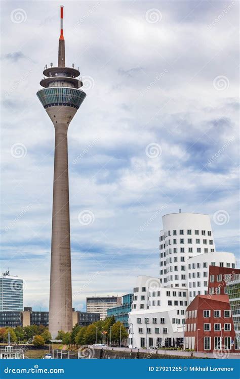 View At Dusseldorf Rhine Tower Editorial Image - Image: 27921265