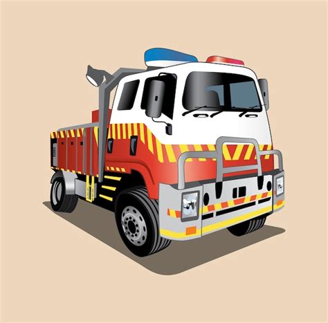 Premium Vector | Fire rescue truck cartoon design illustration