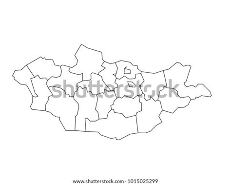 Mongolia Outline Map Detailed Isolated Vector Stock Vector (Royalty Free) 1015025299