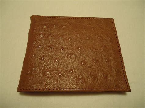 Genuine OSTRICH Animal Skin Mens Wallet