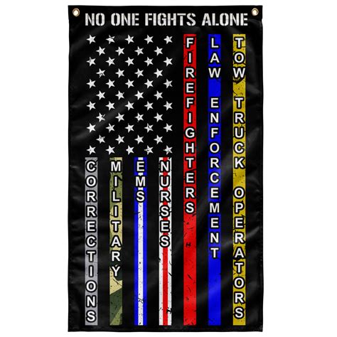 No One Fights Alone Flag - Towlivesmatter