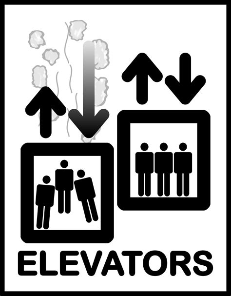 Elevator Sign Clip Art