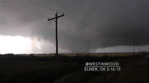Violent Wedge Tornado- South of Elmer, OK 05-16-15 - YouTube
