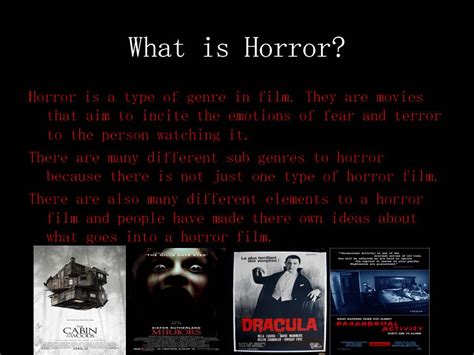 Horror Genre Research - Infinity Inc.