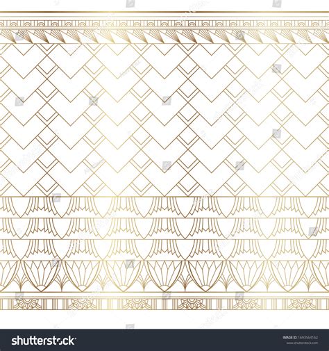 Gold Art Deco Borders Ornament On Stock Vector (Royalty Free) 1693564162 | Shutterstock