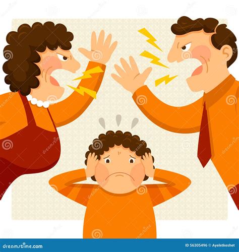 Fighting Parents Stock Vector - Image: 56305496