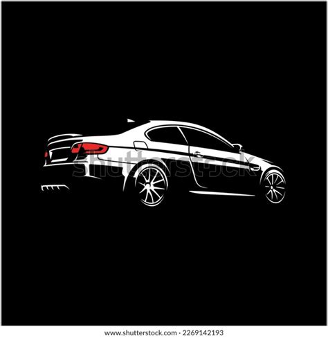 Silhouette Car Black Background Stock Vector (Royalty Free) 2269142193 ...