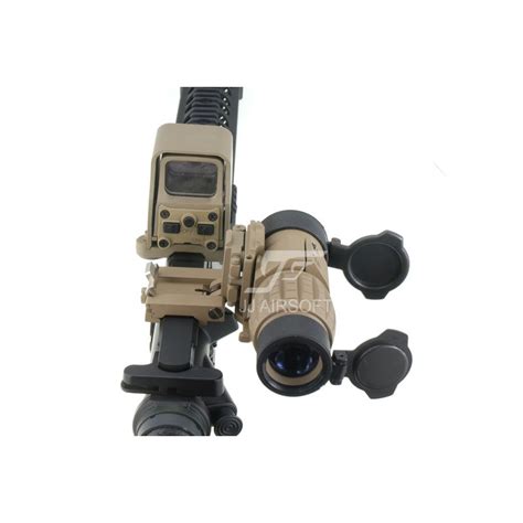 JA-5338-TAN | EOTech Style 4x FXD Magnifier with Adjustable QD Mount (Tan) | Airsoft Cart ...