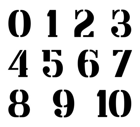 10 Best 3 Inch Stencils Numbers Printable | Printable numbers, Free ...