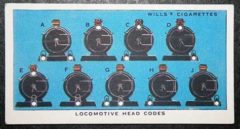 BRITISH STEAM LOCOMOTIVE Head Codes Vintage 1930's Card # VGC £2.99 - PicClick UK