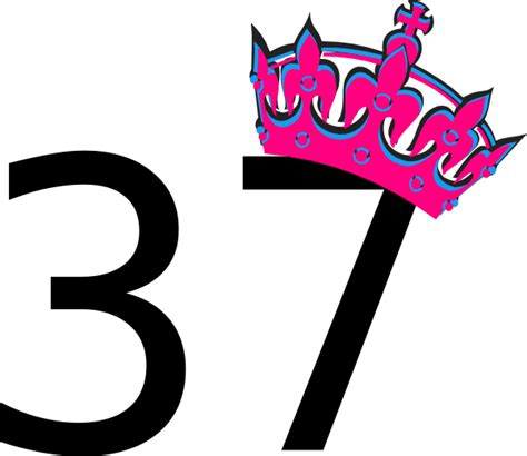 Pink Tilted Tiara And Number 37 Clip Art at Clker.com - vector clip art online, royalty free ...