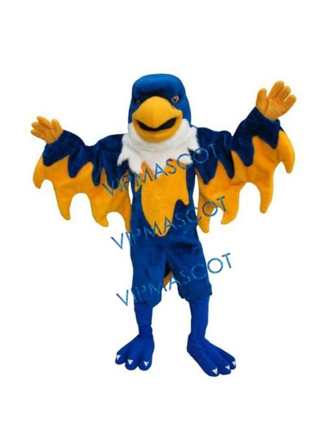 Blue Domineering Falcon Mascot Costume