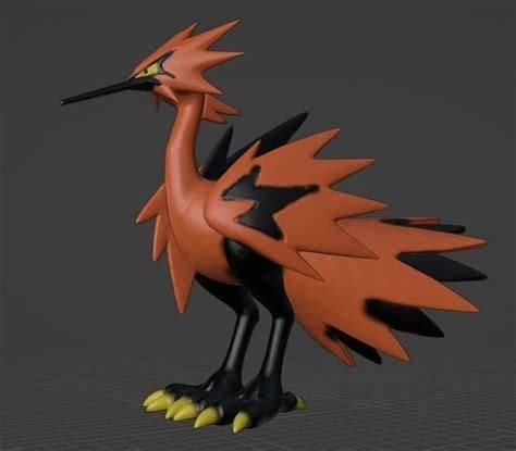 Zapdos Galarian Form 3D model 3D printable | CGTrader