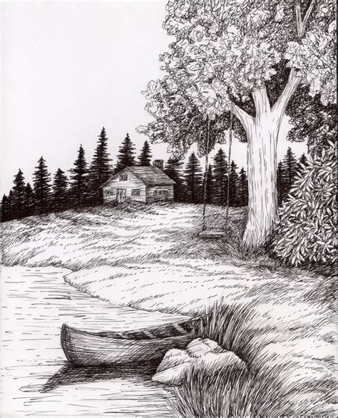 Image result for pencil drawing | Drawing scenery, Landscape drawings ...