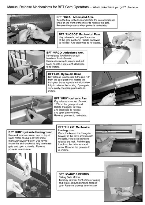 Manual Release Guide For Gates | COUNTRY GATES AND BARRIERS