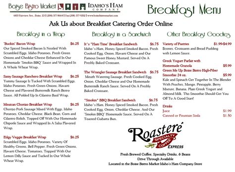 Boise Breakfast Foods | Boise Bistro Market of Idaho