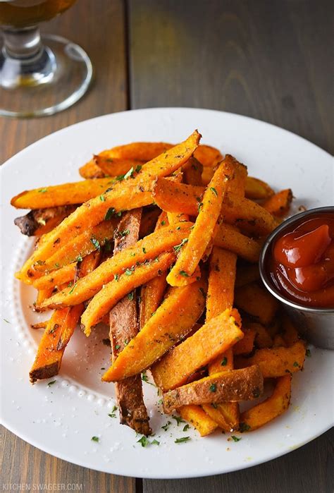 Baked Sweet Potato Fries Recipe | Kitchen Swagger