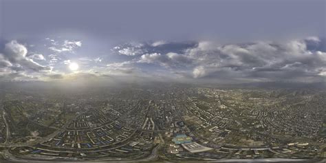 Flying High Above The City Aerial Survey HDRI Panorama - HDR Image by maga_av