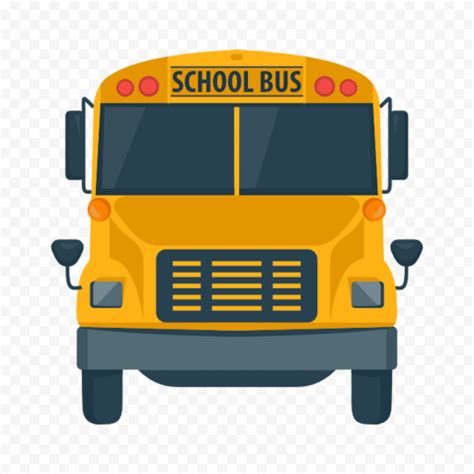 School Bus Front View Vector Icon HD PNG | Citypng