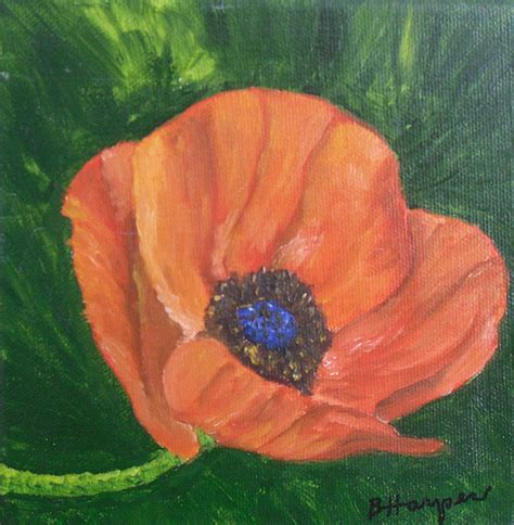 Oriental Poppy Painting by Barbara Harper | Fine Art America